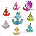 Natural crystal quartz in multicolor anchor shaped pendants for wholesale or retail
